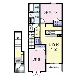 サン　グレイスＤの物件間取画像